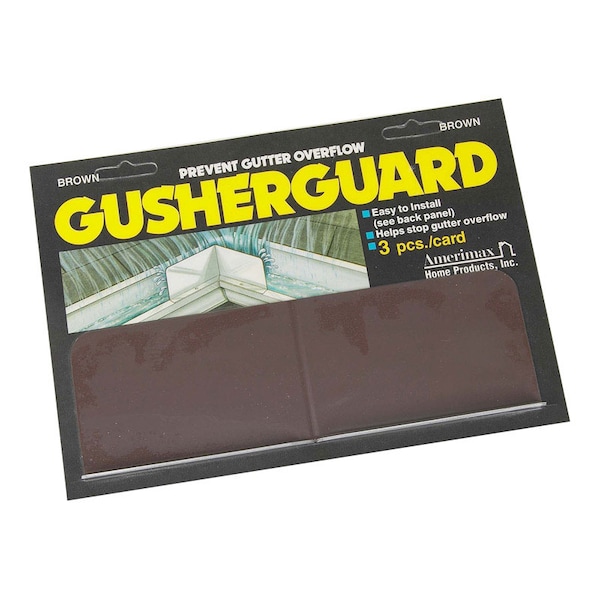Amerimax Home Products Amerimax 3 in. H X 0.5 in. W X 9 in. L Brown Aluminum K Gusher Guard 2507419 - main